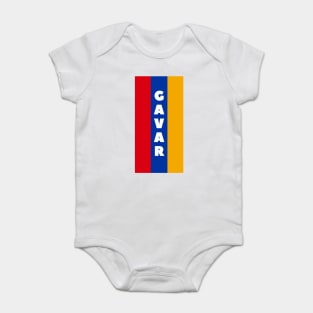 Gavar City in Armenian Flag Vertical Baby Bodysuit